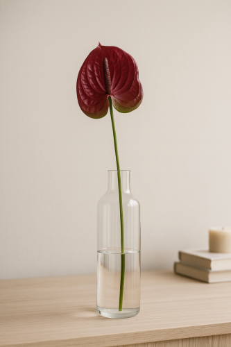 ورد انتريوم عنابي