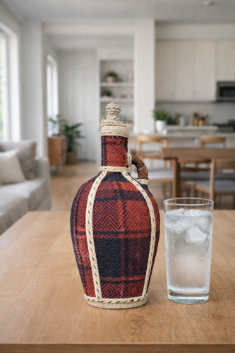 ترمس ماء تراثي مغلف بقماش سدو بتصميم تراثي