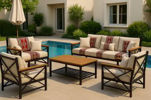 طقم كراسي حديد 7 أشخاص