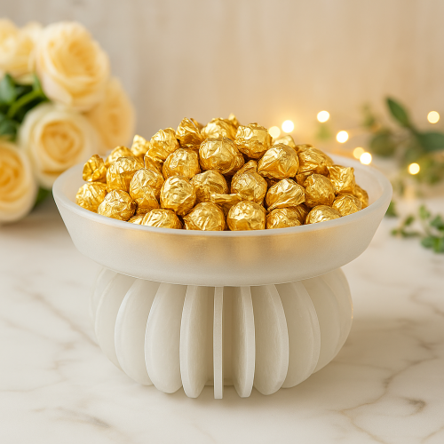 صحن تقديم صغير بقاعدة بتلات