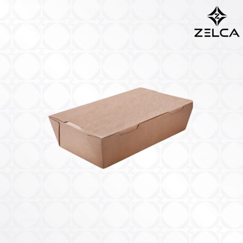 علب ورق كرافت بني مع غطاء متصل بدون نافذة (50 حبة)