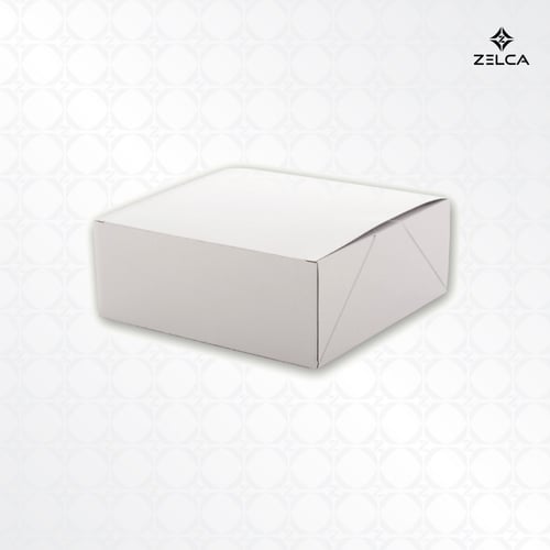 علب كيك كرتونية بدون نافذة ابيض (12 علب)