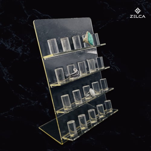 استاند منظم عرض خواتم و اكسسوارات و ذهب- خاتم شفاف