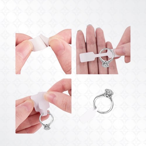 كرت تعليق تاق اسعار ابيض بطرف لاصق ورقي (50 حبة)