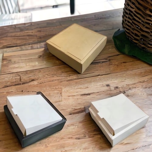 علب بوكس كرافت بغطاء بدون نافذة (12 حبة)