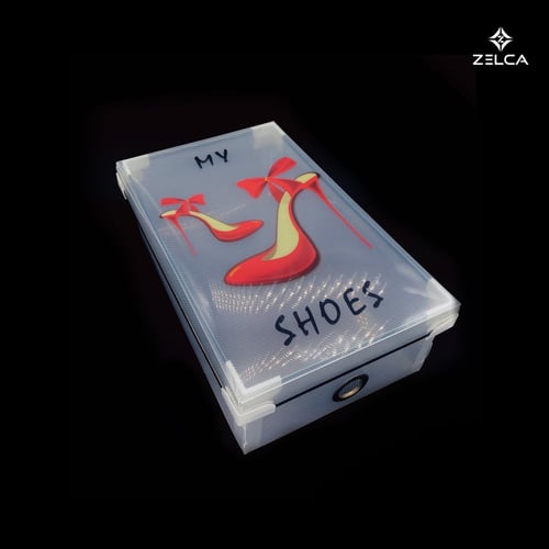 علب احذية بغطاء بلاستيك مقوي ( 12 حبة )