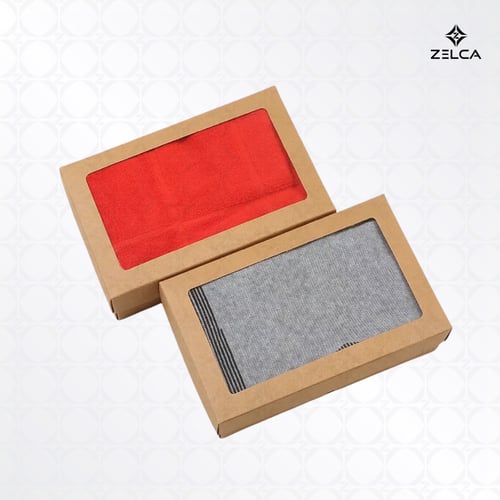 علب كرافت مع غطاء بنافذة منفصل (12 علبة)