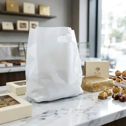 اكياس بلاستيك ابيض غير شفافة ( 1 كيلو )