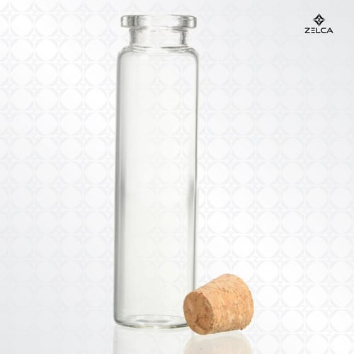 علب قوارير زجاجية مع فلين ( 6 حبات )