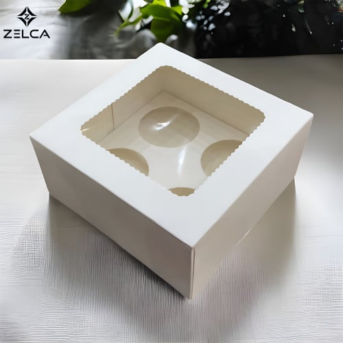 علبة كرتون بوكس الكب كيك (12 حبة)