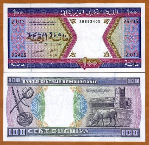 موريتانيا فئة 100 أوقية أنسر (إصدار قديم)