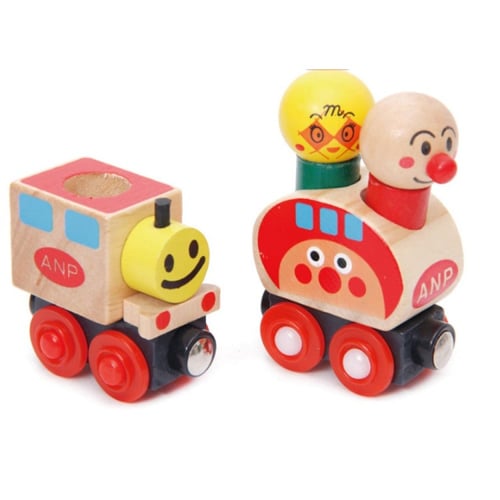 قطار خشبي مغناطيسي للاطفال - 6 عربات