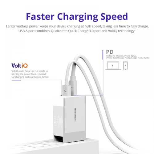 شاحن جداري ترونسمارت مخرجين بتقنية PD