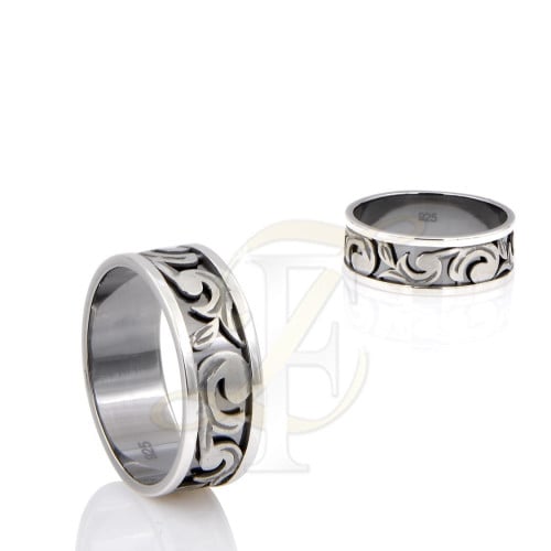 دبلة عرائس فضة عيار 925 (رجالي)