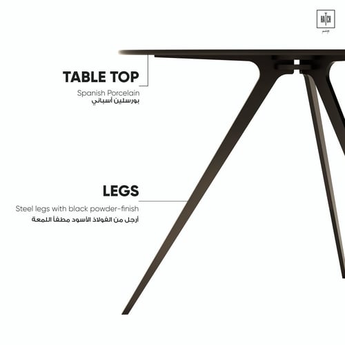 مجموعة طاولات ثلث (Tholoth) نوع السطح Geo Crema