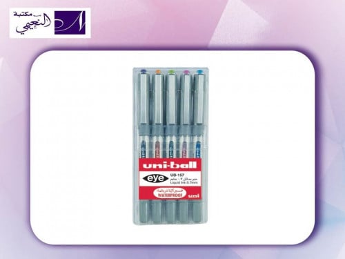 طقم أقلام ألوان يوني بول آي مقاس 0.7 ملم يكتب 1000...