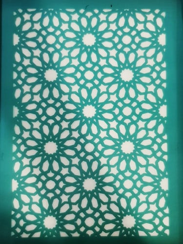 زخرفه هندسية عكس (10) شاشة حريرية