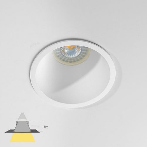 قاعدة سبوت دائرية عميقة بلاستيك ابيض