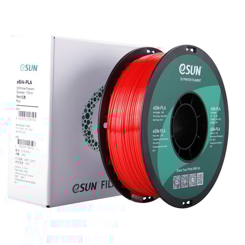 eSUN eSilk-PLA (Red) 3D Filament 1.75Ø, 1kg