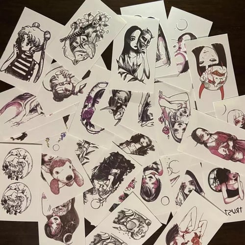 30 ورقة لصاقات الوشم اليابانية المؤقتة