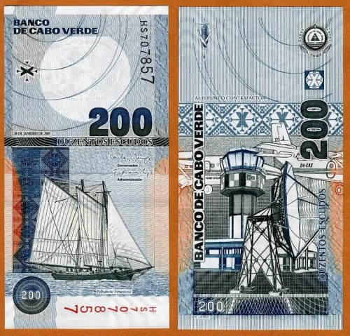 جزر الراس الأخضر فئة 200 إيسكودو أنسر إصدار قديم