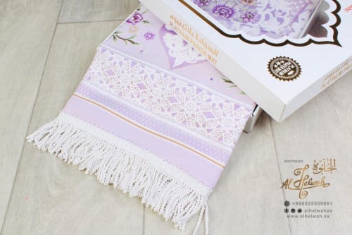 سجادة صلاة تركي فاخرة بعلبة 65x110 سم