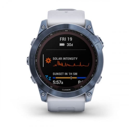 Garmin Fenix 7X Sapphire Solar Titanium with White...