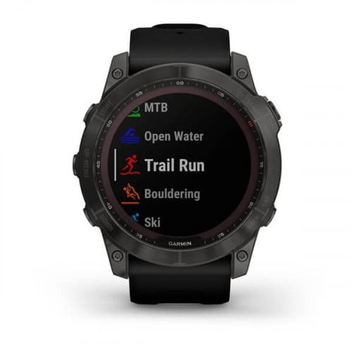 Garmin Fenix 7X Sapphire Solar Carbon Grey DLC Tit...