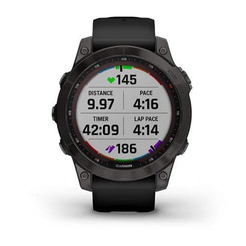 Garmin Fenix 7 Sapphire Solar Carbon Gray DLC Tita...