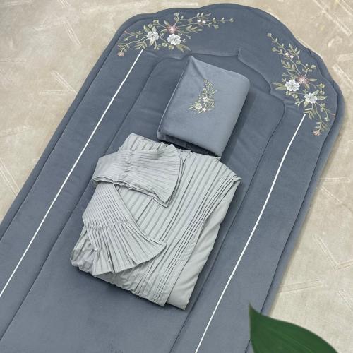 طقم صلاة ملكي رمادي