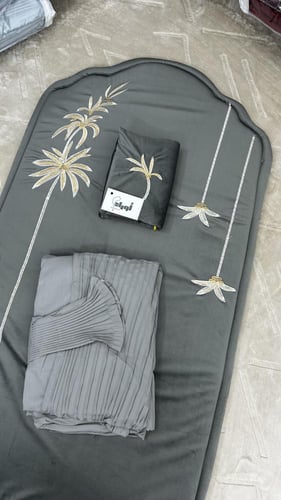 طقم صلاة نخلة رمادي