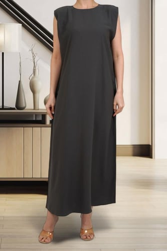 فستان تحت العباية قماش كريب بسحاب