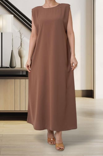 فستان تحت العباية قماش كريب بسحاب