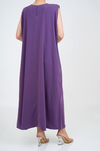 فستان تحت العباية قماش كريب بسحاب