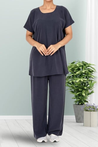 طقم تحت العباية كتان مغسول