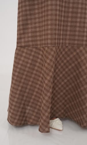 فستان محجبات من الكتان قصة سمكة