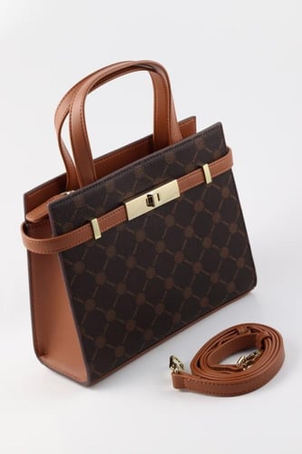 شنط جلد ذهبي - L8016