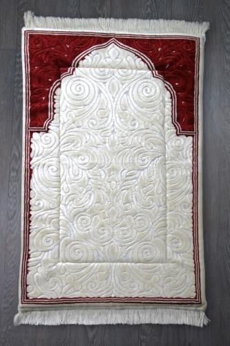 سجادة صلاة ميموري فوم طبية حرير تركي فاخر بلونين