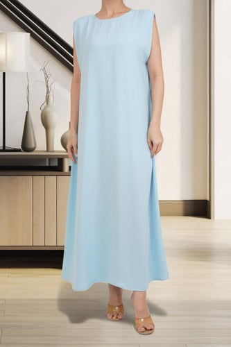 فستان تحت العباية قماش كريب بسحاب