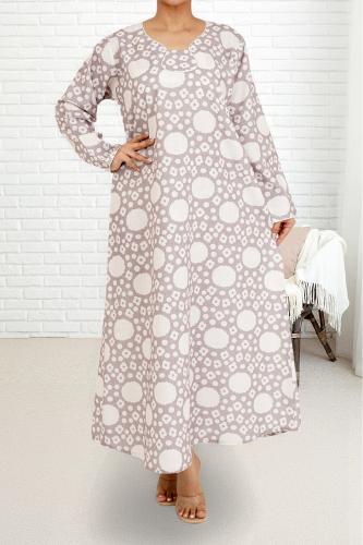 جلابية وردات كتان