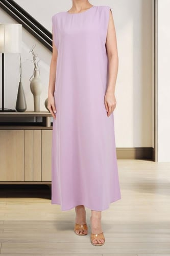 فستان تحت العباية قماش كريب بسحاب