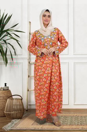 جلابيات قطن ديجيتال مع طرحة