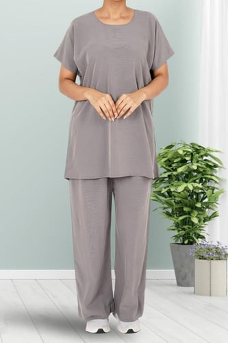 طقم تحت العباية كتان مغسول