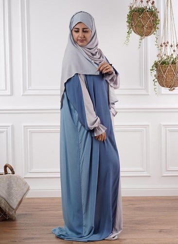 شرشف صلاة افاق لونين مع سجادة هدية