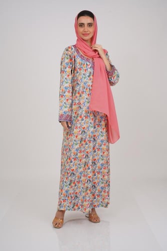 جلابيات قطن ديجيتال D14 مع طرحة