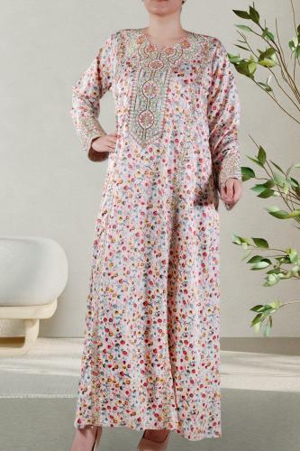 جلابيات سلكي حرير تطريز طويل 1