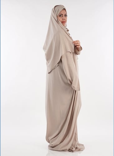 شرشف صلاة آيات سادة رايون رمادي معدني