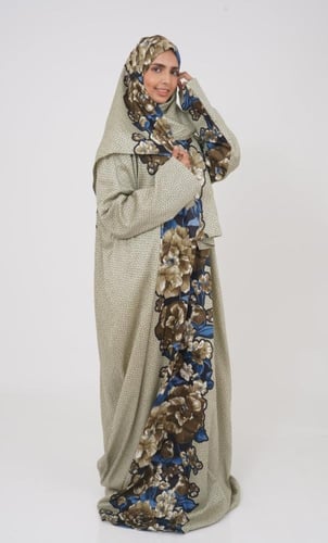 شرشف صلاة قطن مشجر زهور الربيع