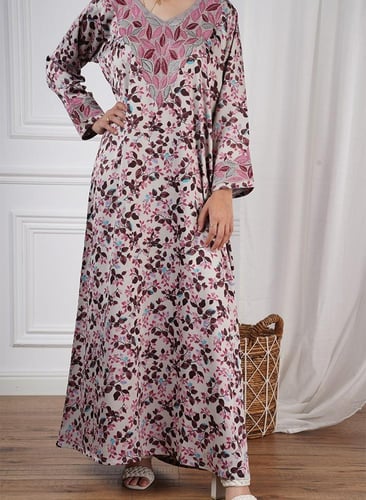 جلابية قطن حرير بطباعة ديجيتال 5003