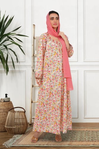 جلابيات قطن ديجيتال D14 مع طرحة